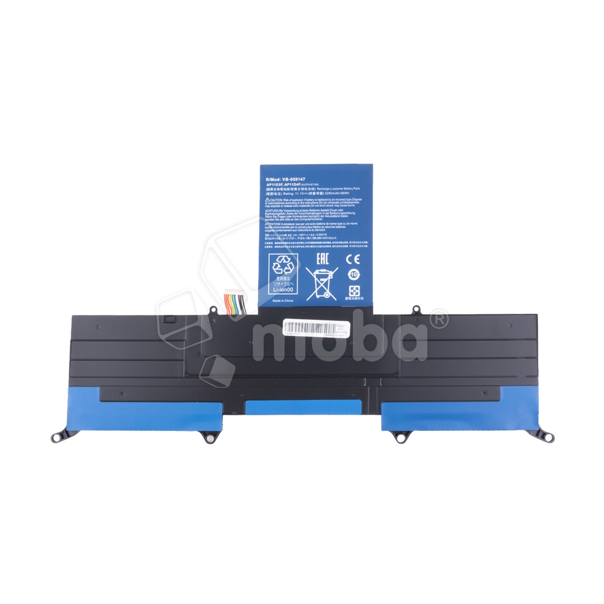 Аккумуляторная батарея для ноутбука Acer Aspire S3-391, S3-951 (AP11D3F) 3000 mAh