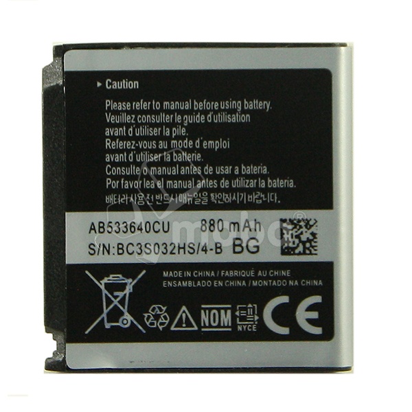 Аккумулятор для Samsung S3600/C3310/S5520/F260/G400/G600/J770 (AB533640AU/CU)