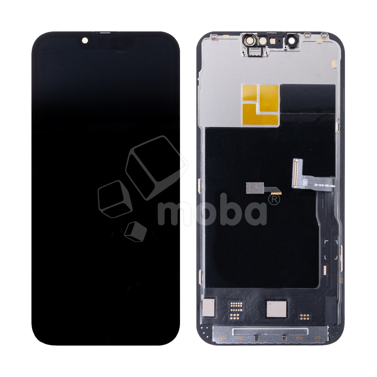 Дисплей для iPhone 13 Pro (A2640) в сборе с тачскрином Черный - (Hard OLED, Full HD COF, 650 Кд/м²) (площадка под IC)