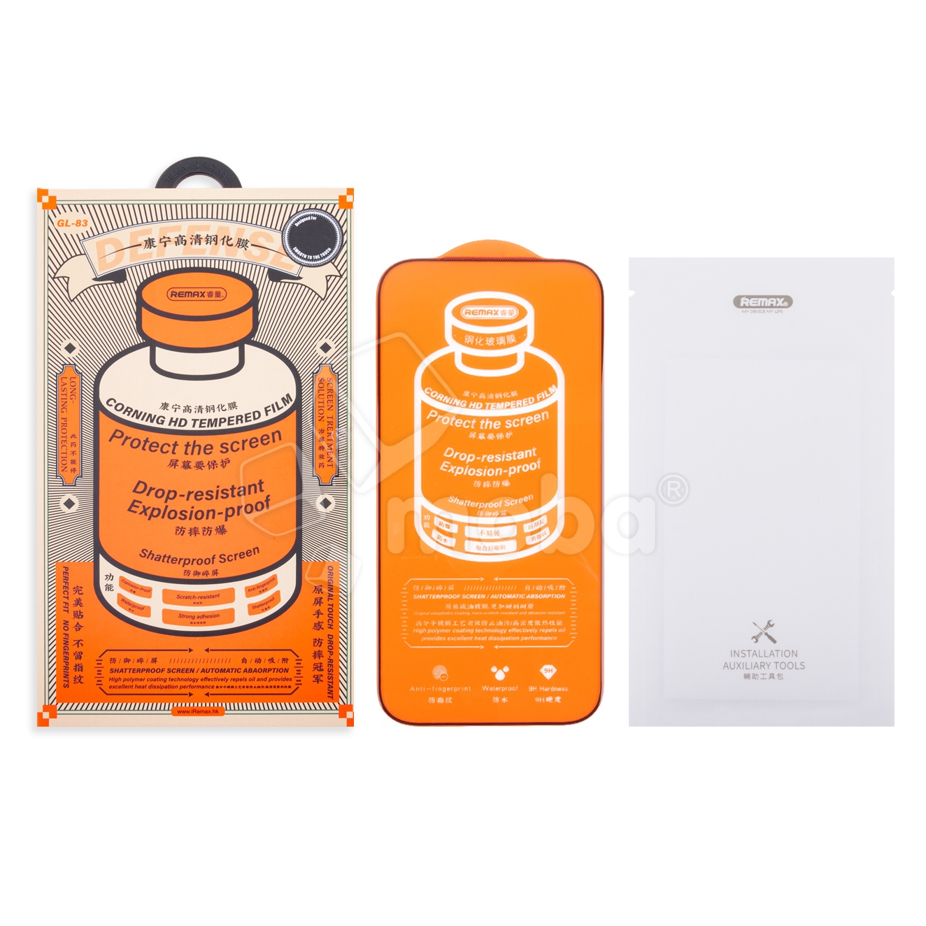 Защитное стекло Remax Medicine Glass GL-83 для iPhone 17 Pro/18 Pro (сверхпрочное) Черный