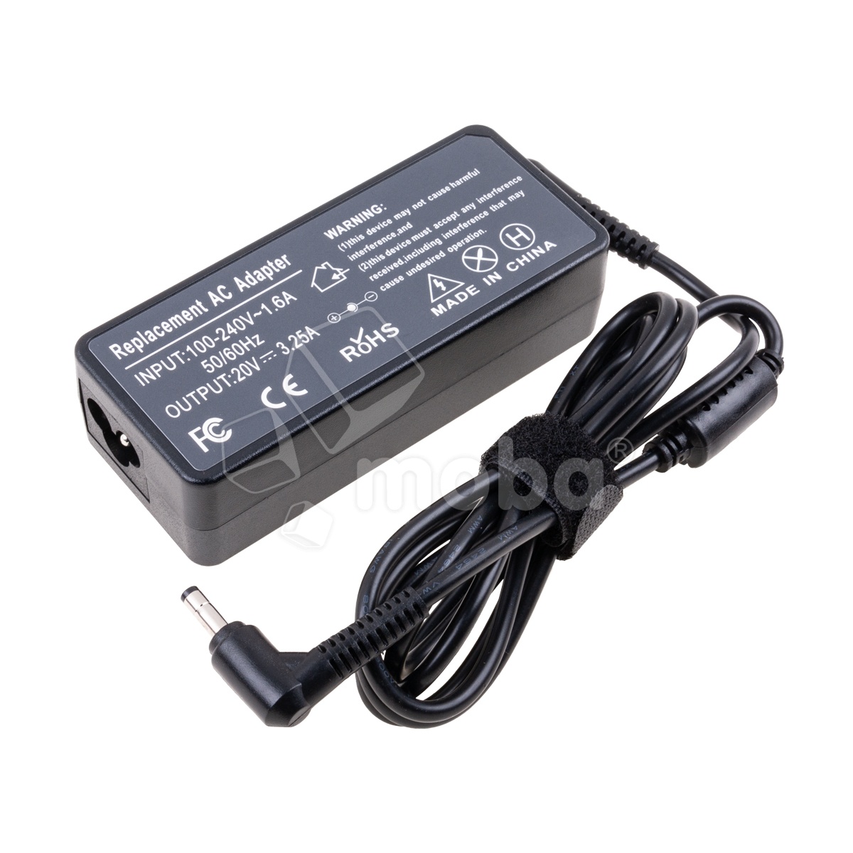 Блок питания (сетевой адаптер) для ноутбука Lenovo 20V, 3,25A, 65W (4,0×1,7) - Стандарт (без сетевого кабеля)