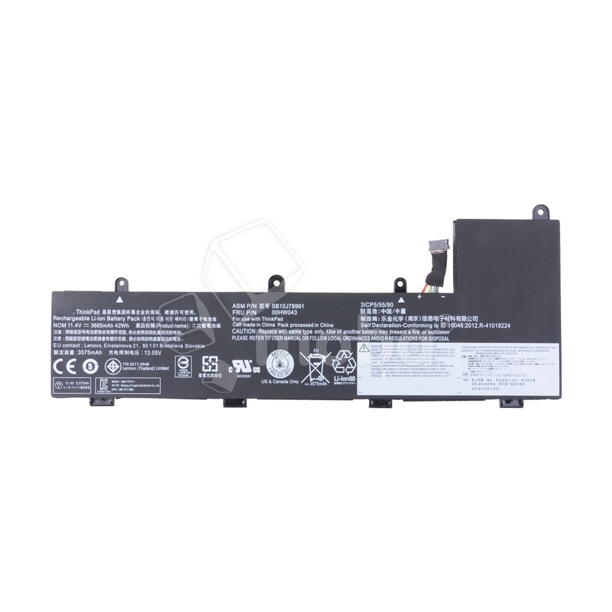 Аккумуляторная батарея для ноутбука Lenovo ThinkPad Yoga 11e (SB10J78992) 3620 mAh