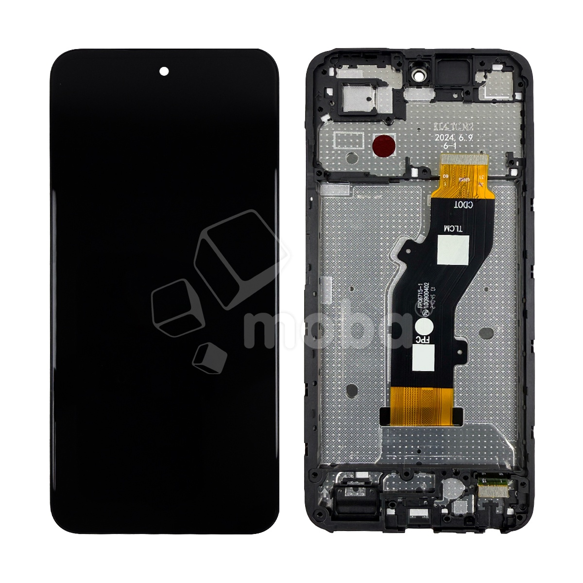 Дисплей для Tecno Spark Go 1 (KL4) модуль с рамкой Черный - OR (HD+, 300 Кд/м², 120 Гц)