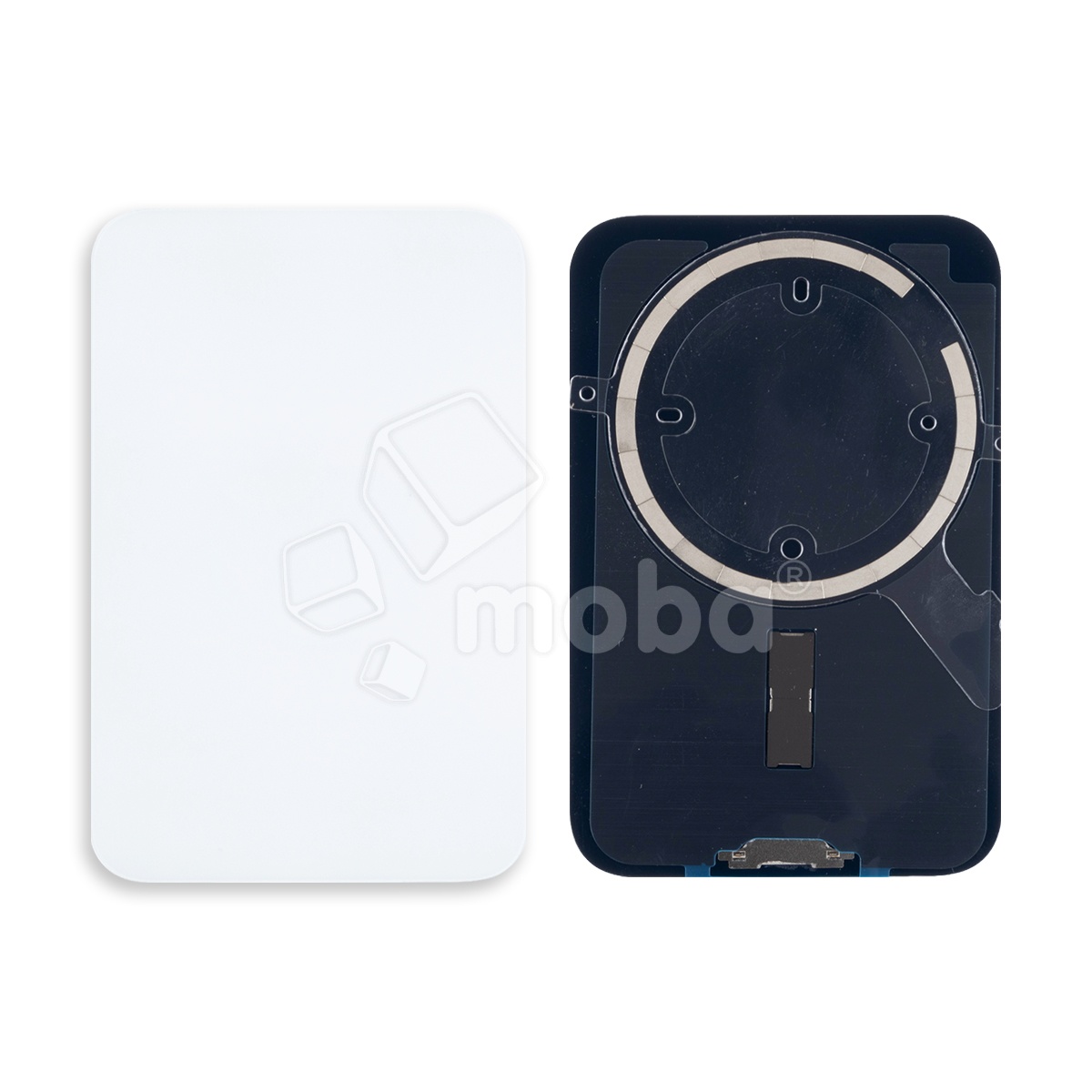 Задняя крышка для iPhone 17 Pro (A3523) Серебро (стекло, монолит, MagSafe, логотип) - Премиум