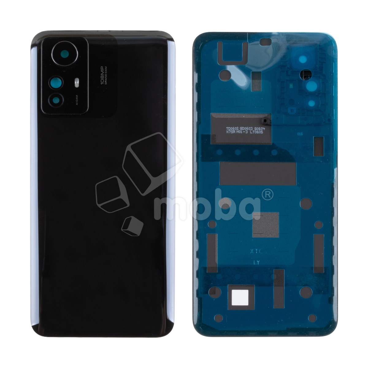 Задняя крышка для Xiaomi Redmi Note 12S (23030RAC7Y/2303CRA44A) Черный - Премиум