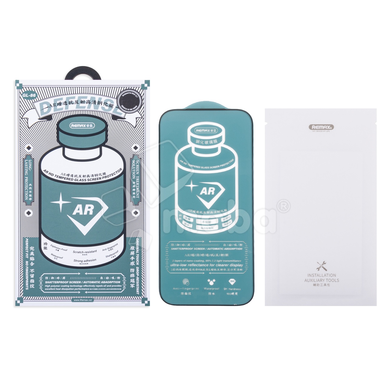 Защитное стекло "Антибликовое" Remax Medicine Glass GL-86 для iPhone 17 Pro/18 Pro Черный