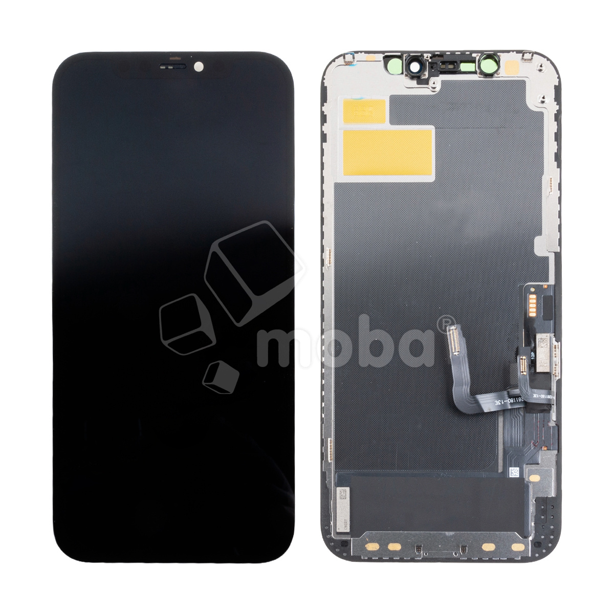 Дисплей для iPhone 12/12 Pro (A2403/A2407) в сборе с тачскрином Черный - (Hard OLED, Full HD COF, 650 Кд/м²) (с верификацией = с привязкой без ошибки)
