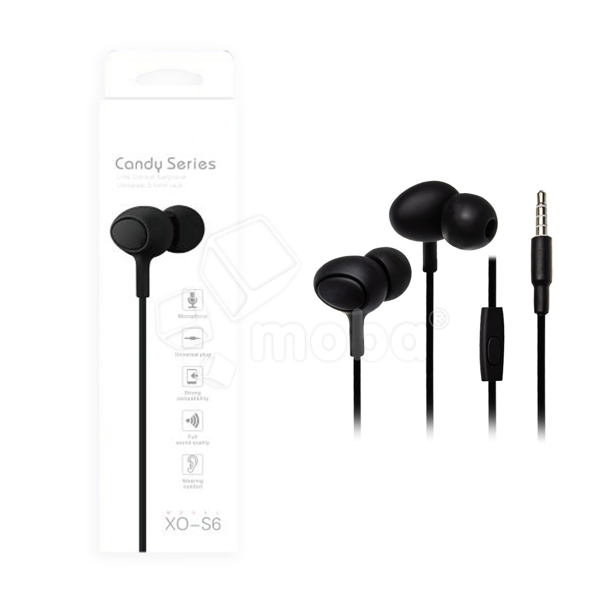 Гарнитура "3,5 мм" Jack XO S6 (вакуумные) Черный