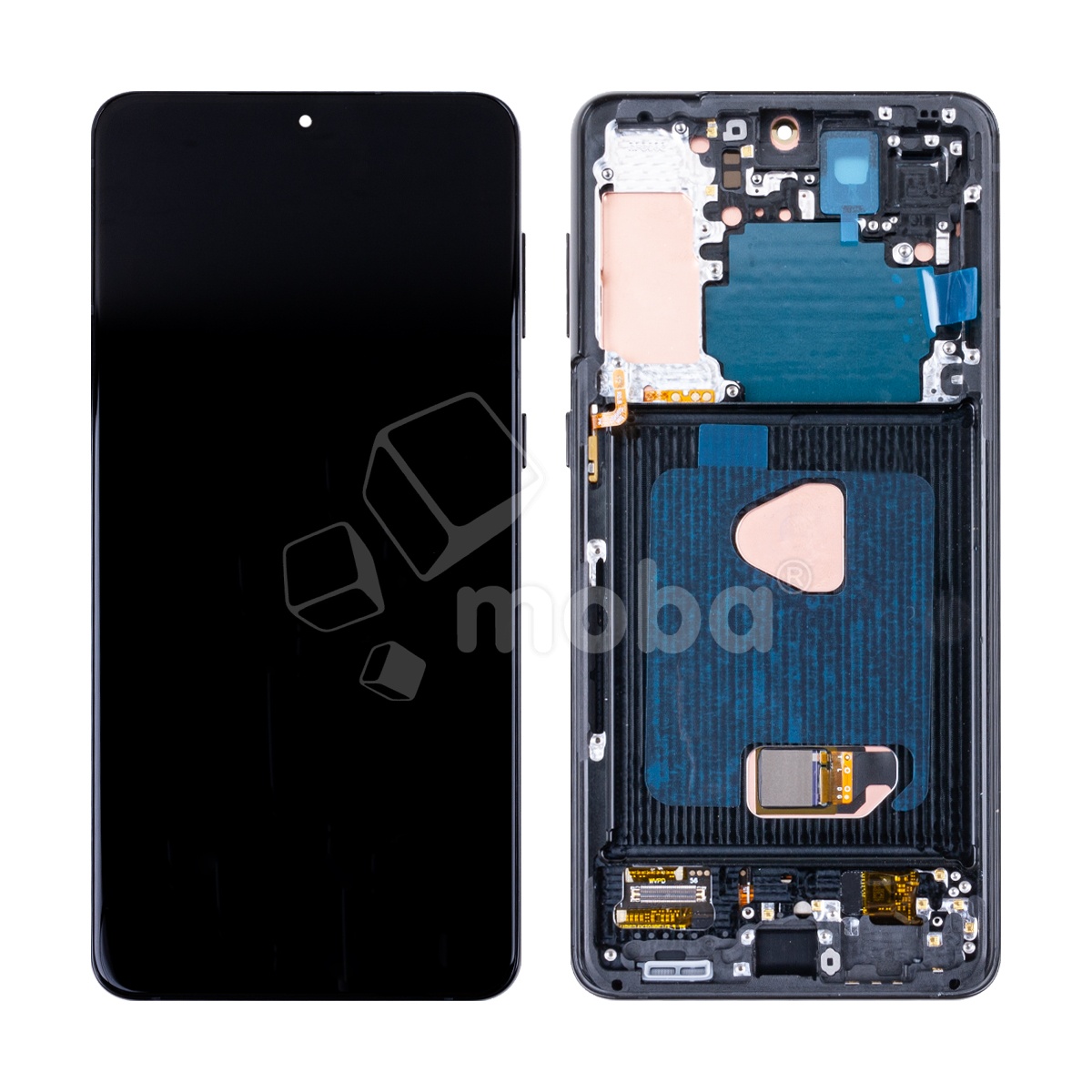 Дисплей для Samsung Galaxy S21+ (G996B) модуль с рамкой Черный - (OLED) (Full Size) (Full HD, 500 Кд/м²)