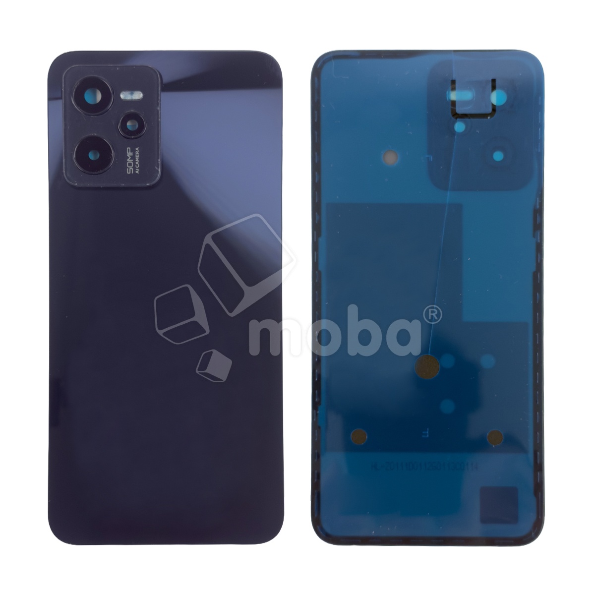 Задняя крышка для Realme C35 (RMX3511) Черный - Премиум