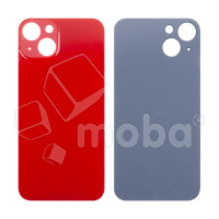 Задняя крышка для iPhone 13 (A2635) Красный (стекло, монолит, широкий вырез под камеру, логотип) - Премиум