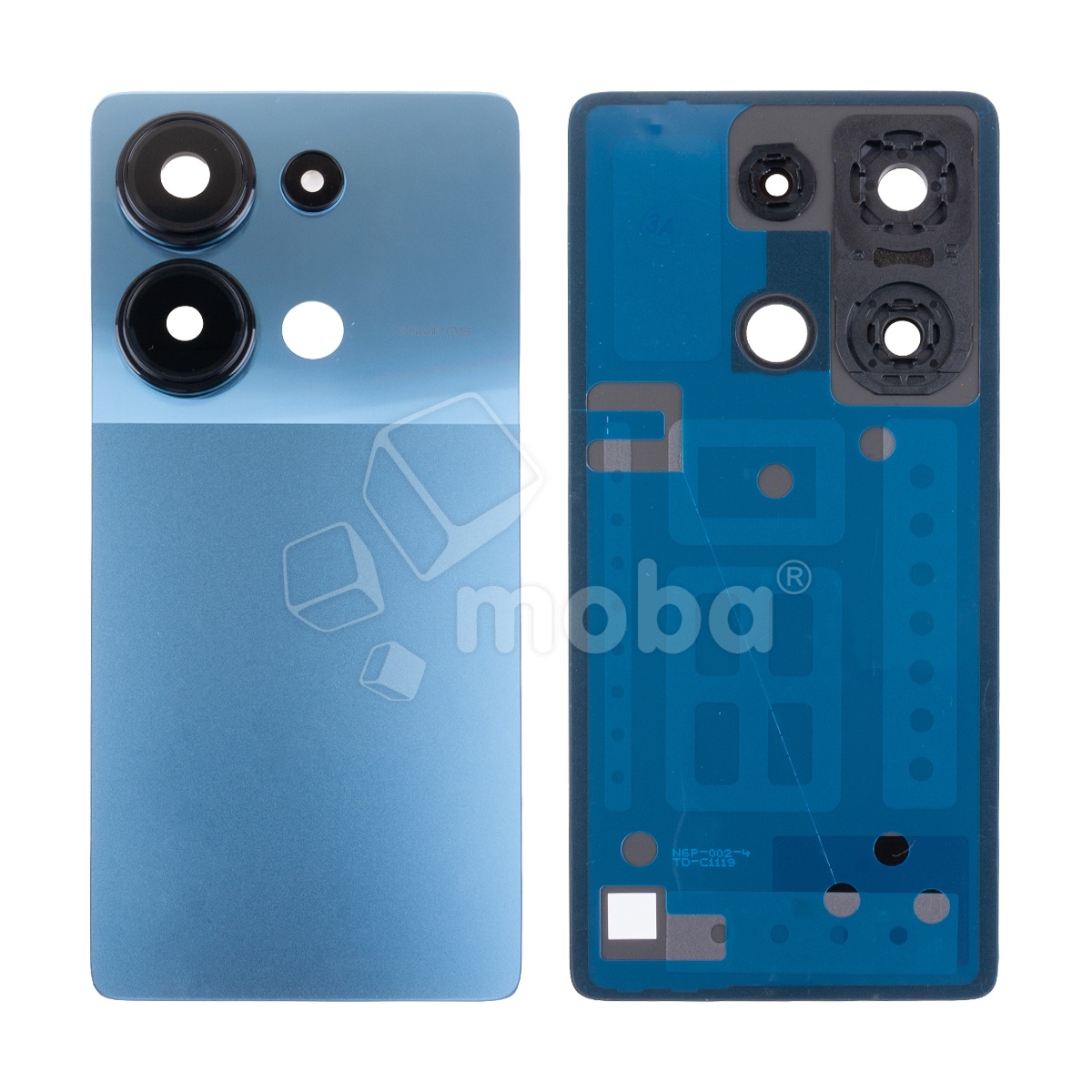 Задняя крышка для Xiaomi Poco M6 Pro 4G (2312FPCA6G) Голубой - Премиум
