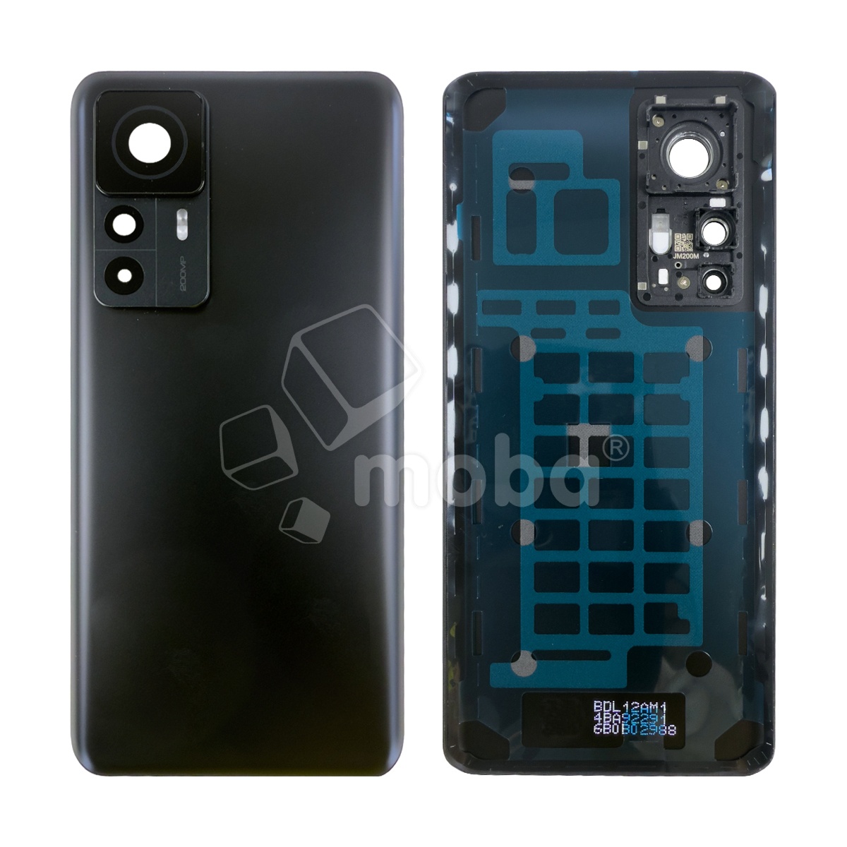 Задняя крышка для Xiaomi 12T Pro (22081212UG) Черный (Матовая) - Премиум