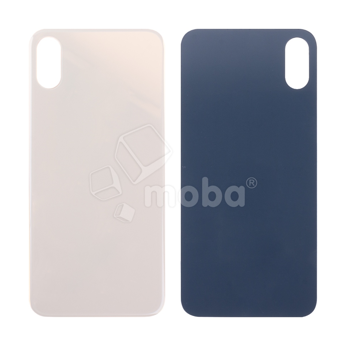 Задняя крышка для iPhone Xs (A2097/A1920) Золото (стекло, монолит, широкий вырез под камеру, логотип) - Премиум