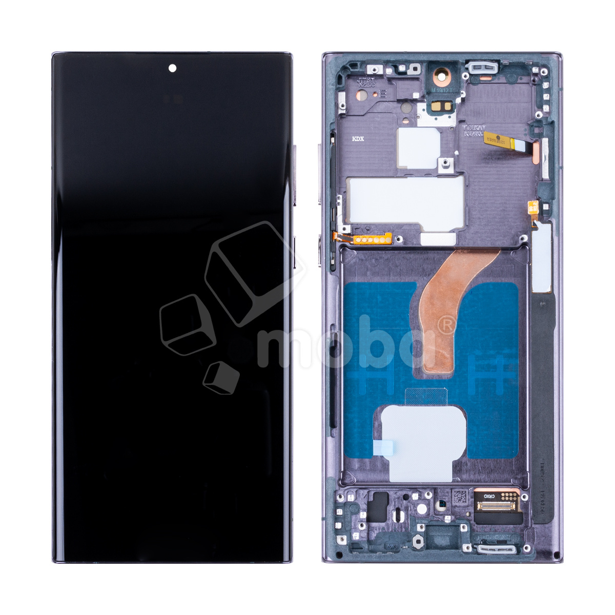 Дисплей для Samsung Galaxy S22 Ultra (S908B/S908E/S9080) модуль с рамкой Черный - (OLED) (Full HD, 500 Кд/м²)