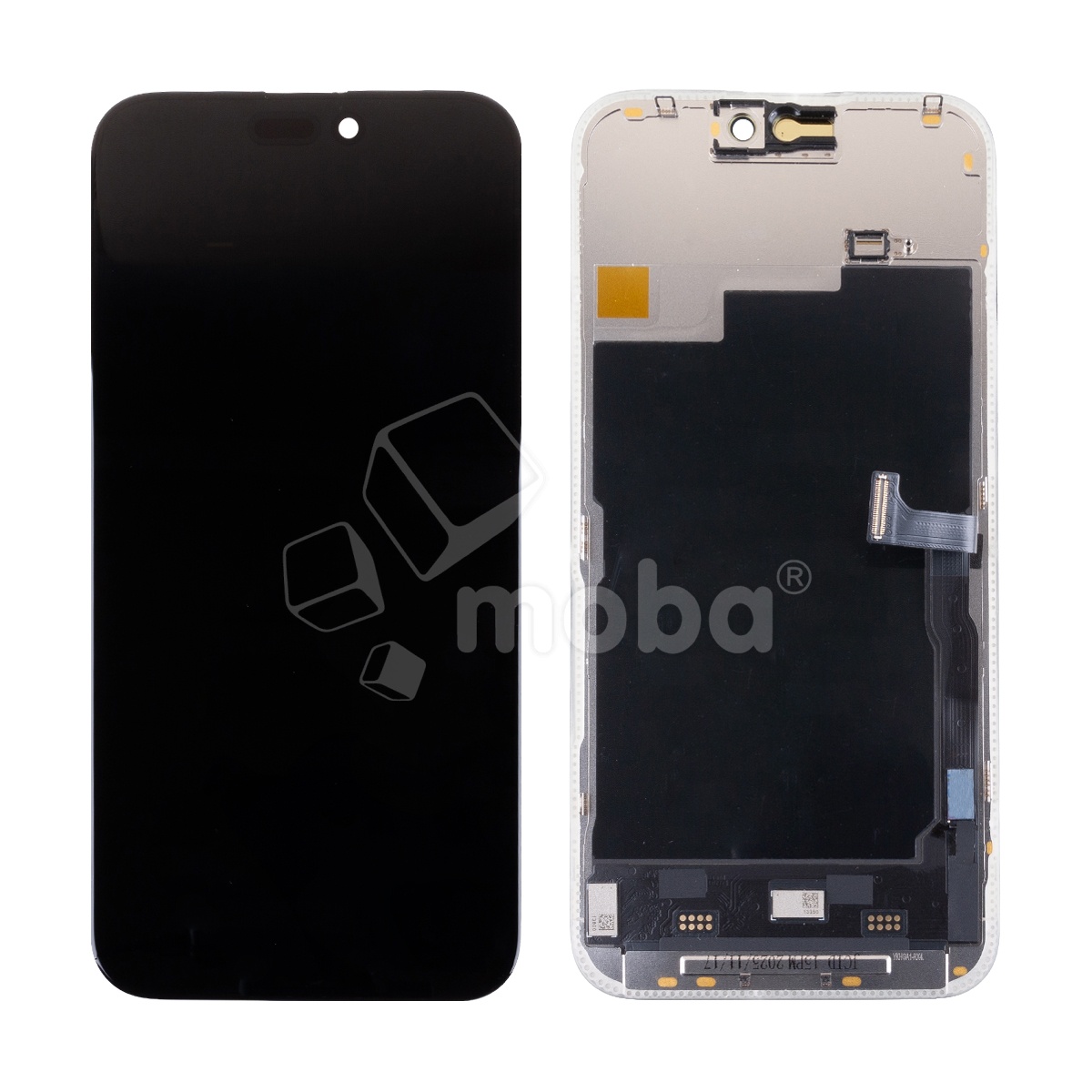 Дисплей для iPhone 15 Pro Max (A3106) в сборе с тачскрином Черный - JCID (Soft OLED, Full HD COP, 850 Кд/м², 120 Гц) (с верификацией = с привязкой без ошибки)