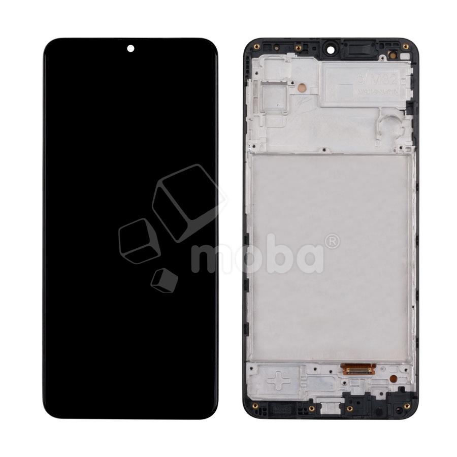 Дисплей для Samsung Galaxy M32 (M325F) модуль с рамкой Черный - (OLED) (Full HD, 450 Кд/м²)