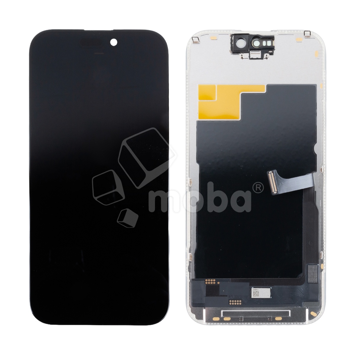 Дисплей для iPhone 15 Pro (A3102) в сборе с тачскрином Черный - (Hard OLED, Full HD COF, 650 Кд/м²) (площадка под IC)