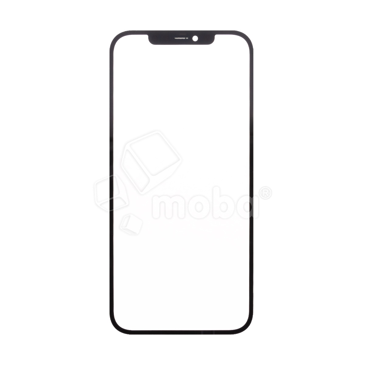 Стекло для переклейки iPhone 12 Pro Max (A2411) с OCA пленкой Черный - OR (Feaglet)