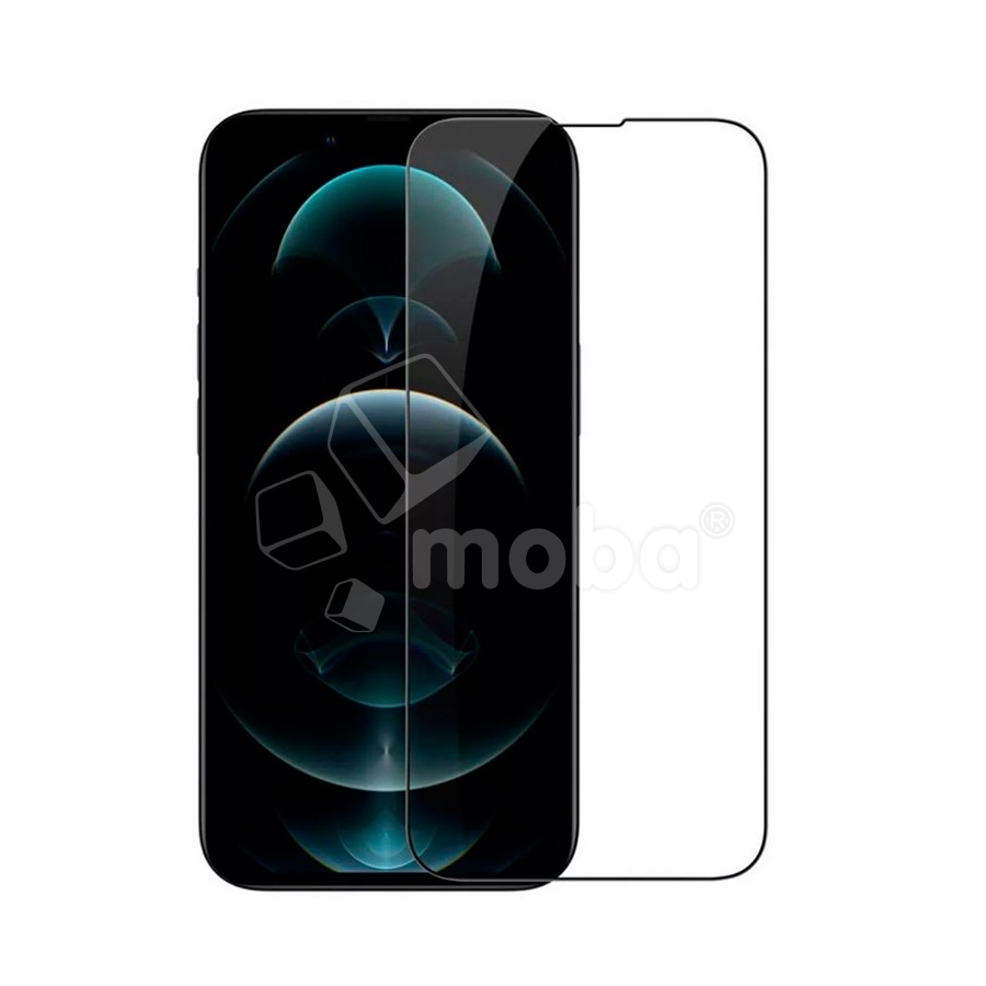 Защитное стекло "Стандарт" для iPhone 13/13 Pro/14/16e/17e Черный (Полное покрытие)