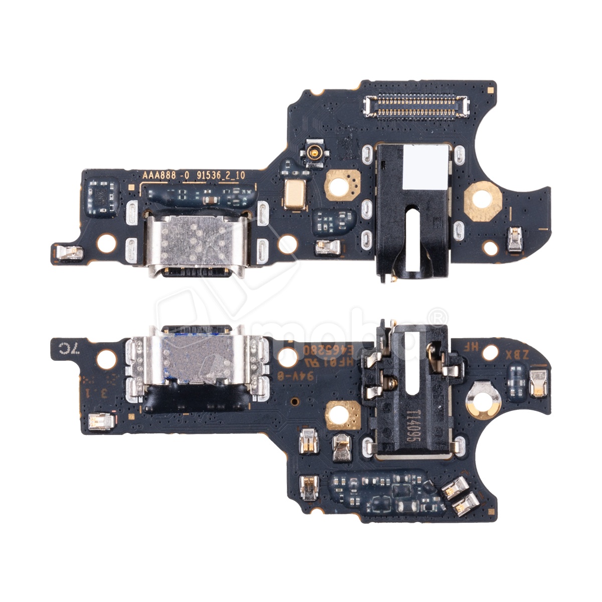 Шлейф для Realme C25/C25s (RMX3191/RMX3195) плата системный разъем/разъем гарнитуры/микрофон - Премиум