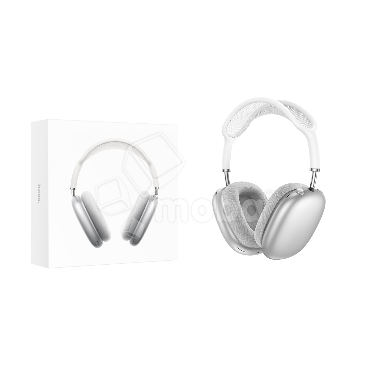 Беспроводные наушники Bluetooth Hoco W58 (накладные, ANC) Серебро