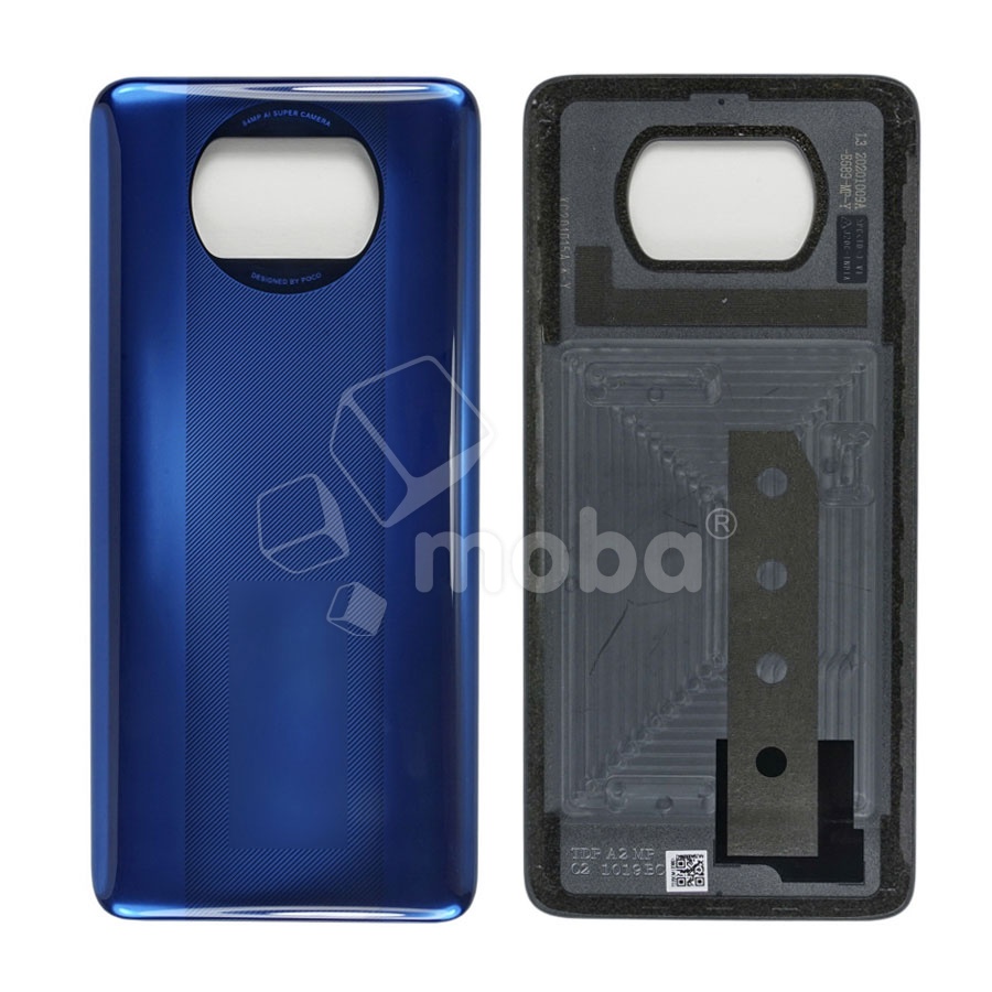 Задняя крышка для Xiaomi Poco X3 NFC/X3 Pro (M2007J20CG/M2102J20SG) Синий