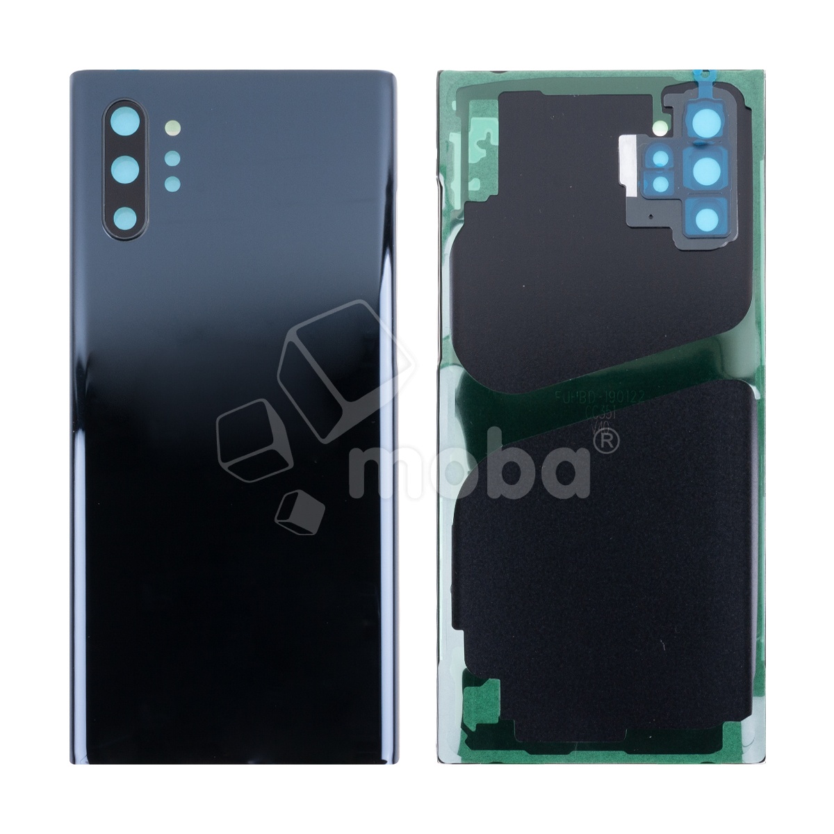 Задняя крышка для Samsung Galaxy Note 10+ (N975F) Черный - Премиум