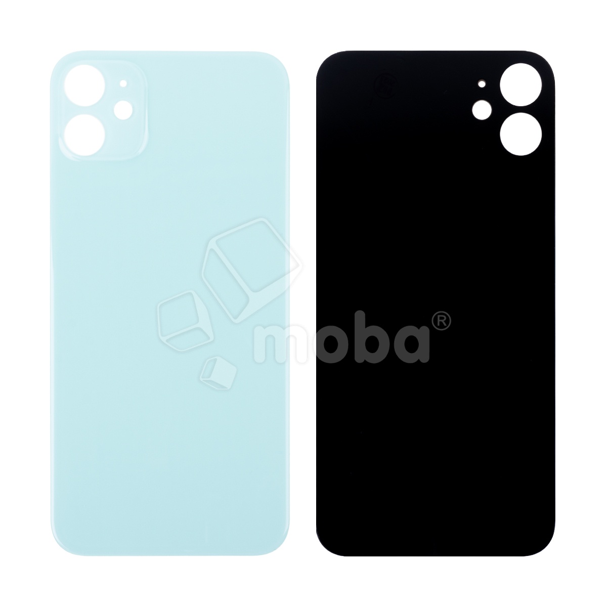 Задняя крышка для iPhone 11 (A2221) Зеленый (стекло, монолит, широкий вырез под камеру, логотип) - Премиум