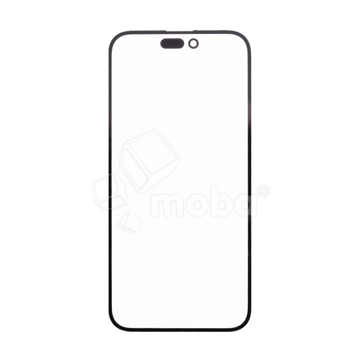 Стекло для переклейки iPhone 14 Pro (A2891) с OCA пленкой Черный - OR (Feaglet)