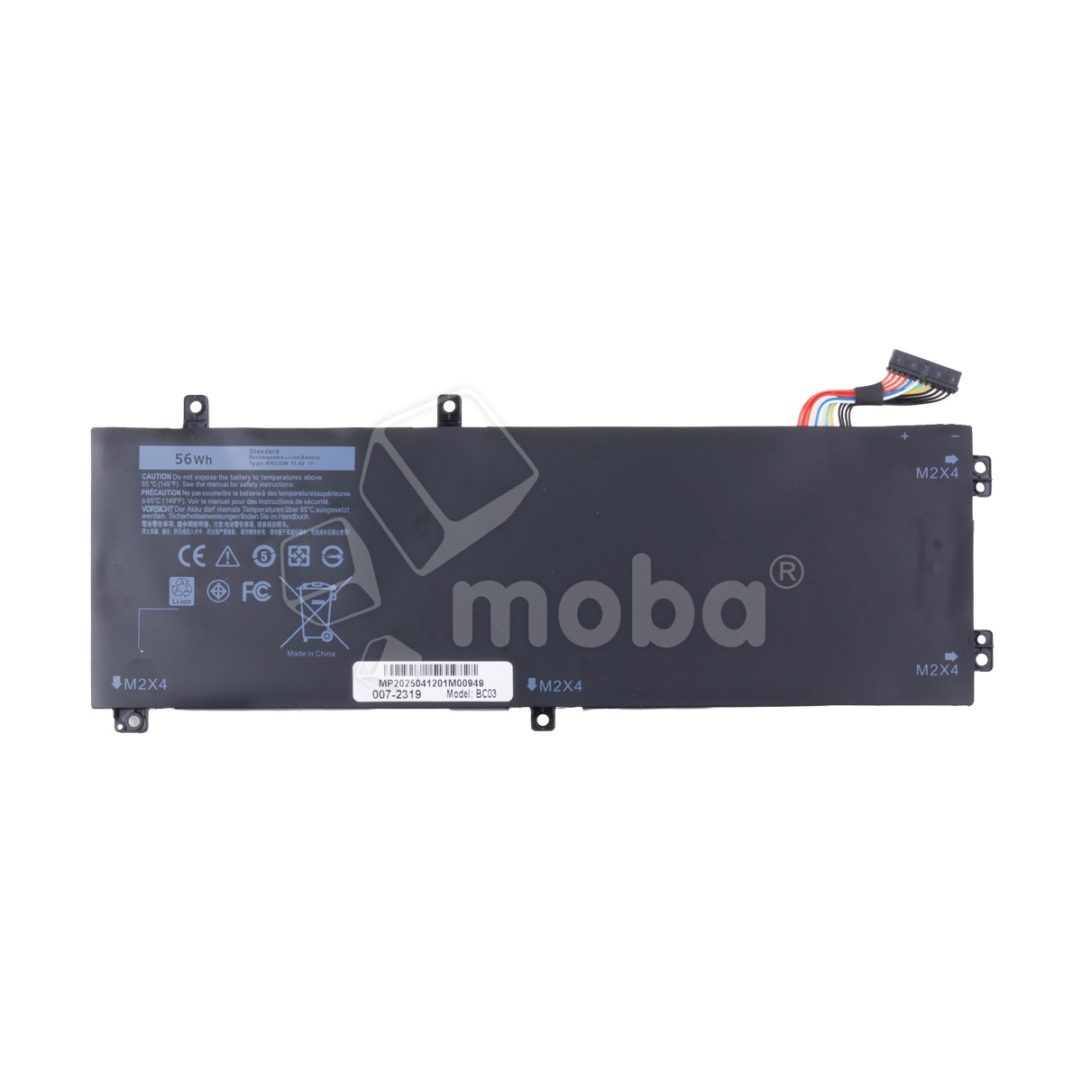 Аккумуляторная батарея для ноутбука Dell Precision 15 5510, 9550 (RRCGW) 4660 mAh