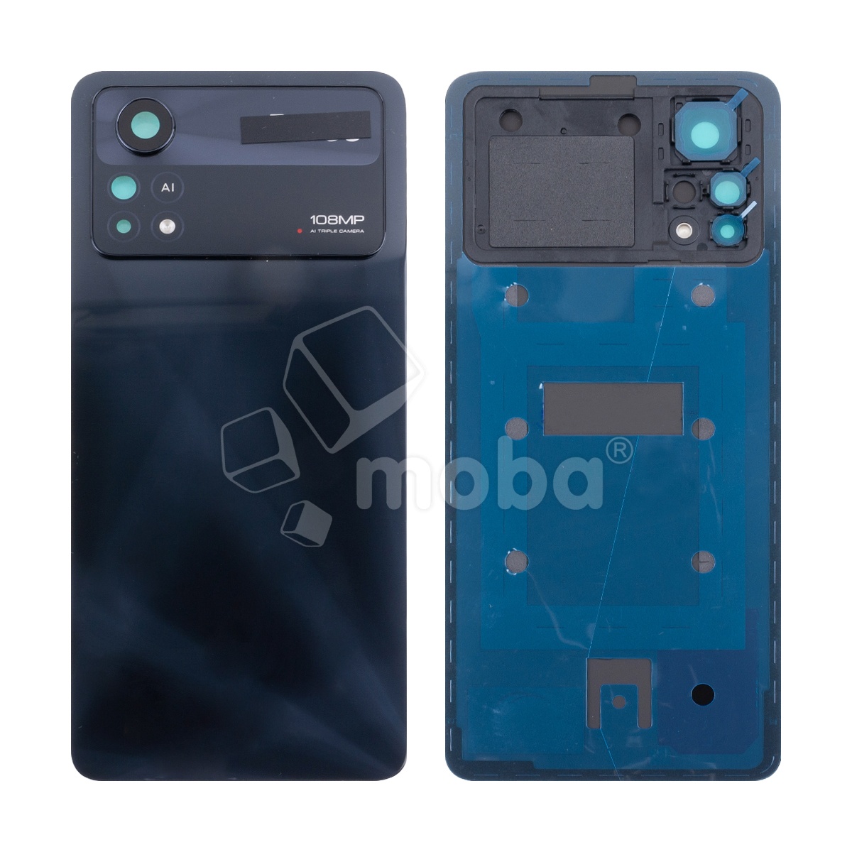 Задняя крышка для Xiaomi Poco X4 Pro 5G (2201116PG) Черный - OR