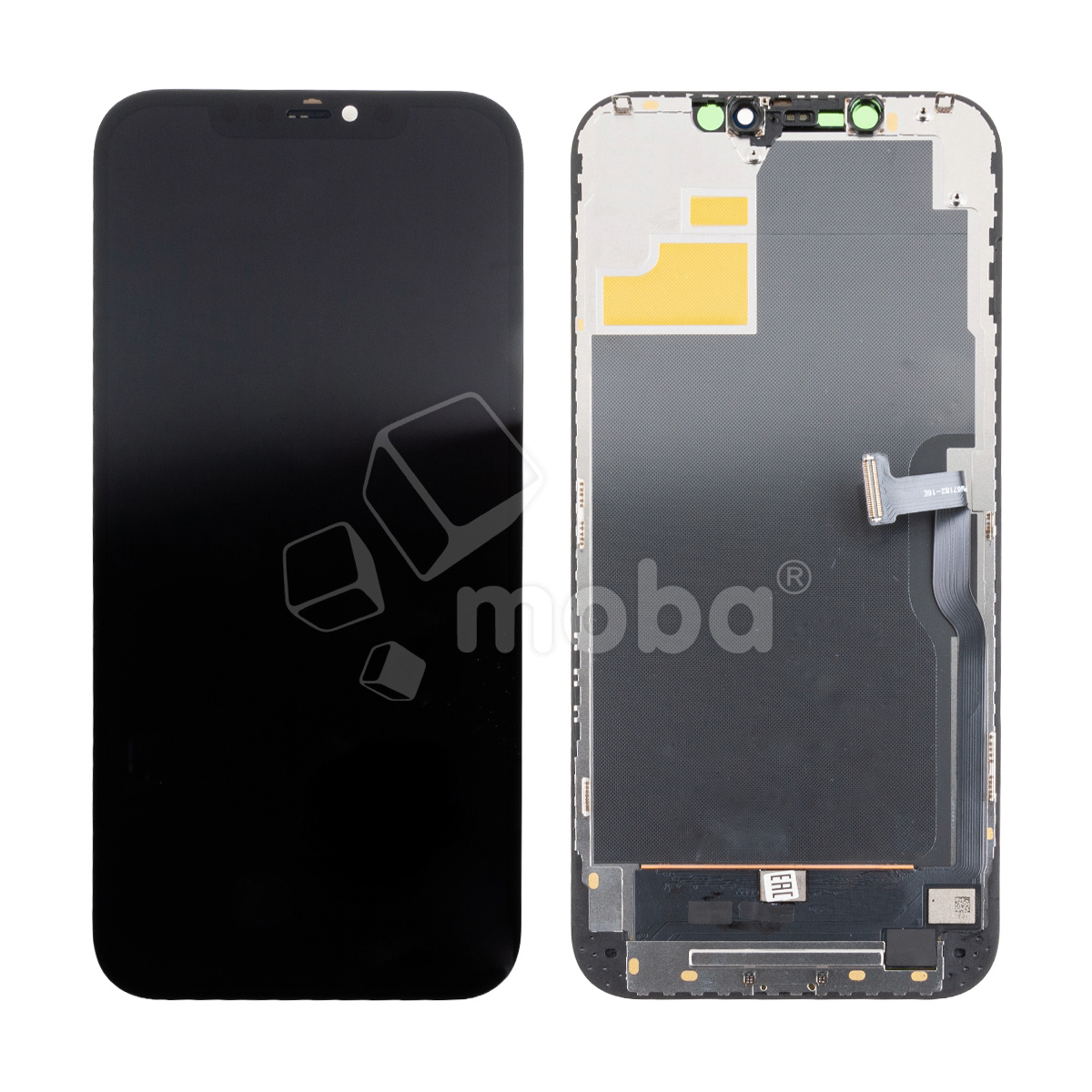 Дисплей для iPhone 12 Pro Max (A2411) в сборе с тачскрином Черный - (Hard OLED, Full HD COF, 650 Кд/м²) (с верификацией = с привязкой без ошибки)