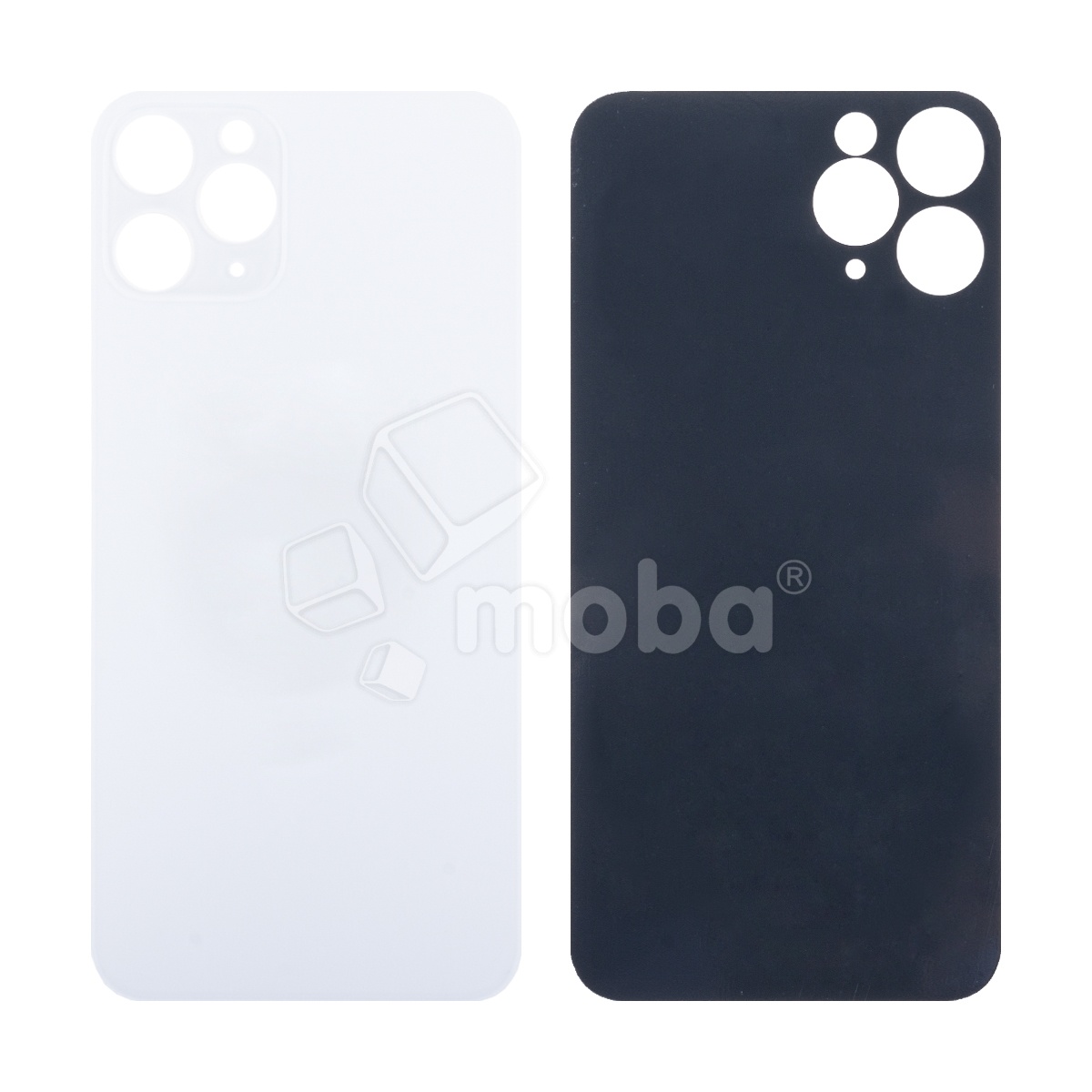 Задняя крышка для iPhone 11 Pro (A2215) Белый (стекло, широкий вырез под камеру, логотип)