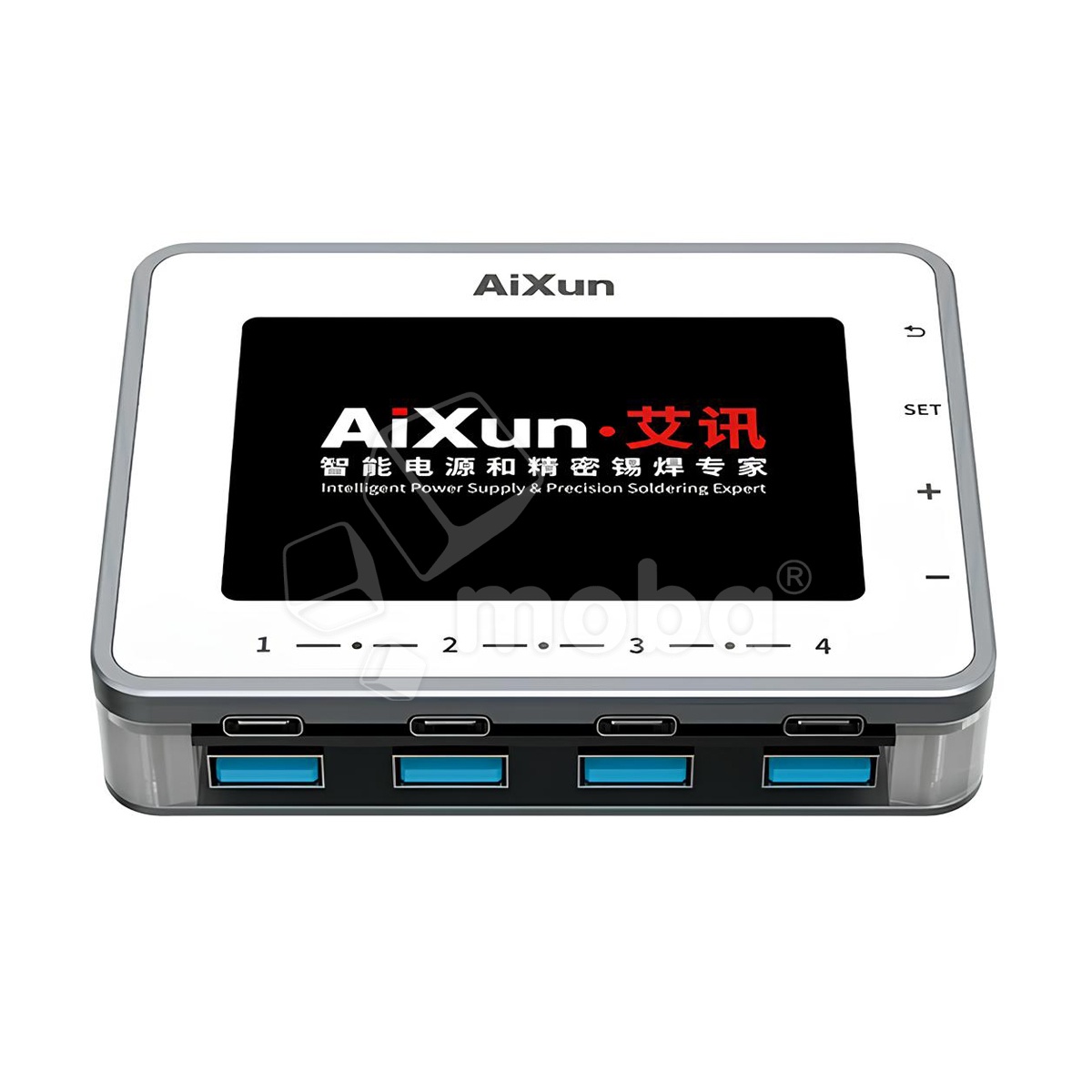 Зарядная станция Aixun PF26 (260W, 8 портов 4USB-QC3.0/4Type-C-PD, LCD)