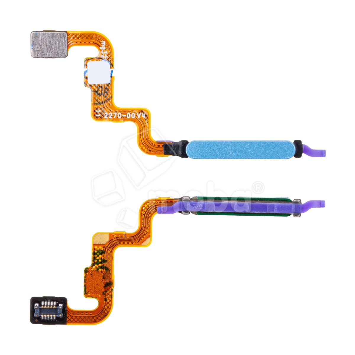 Шлейф для Xiaomi Redmi Note 12 4G (23021RAA2Y/23021RAAEG/23027RAD4I/23028RA60L) сканер отпечатка пальцев Голубой