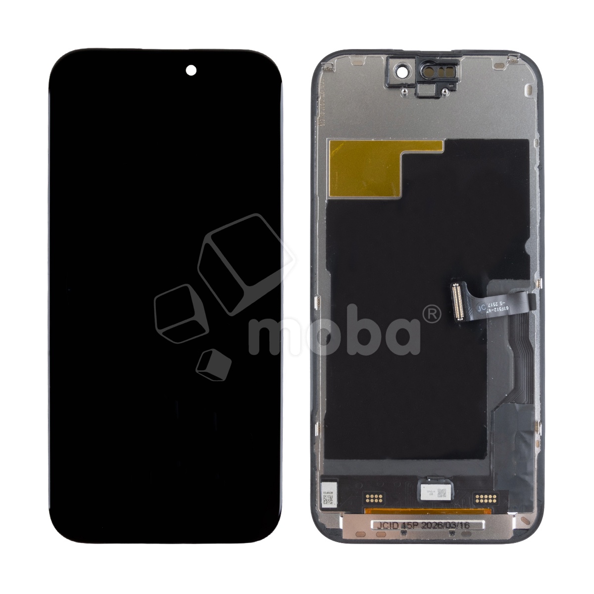 Дисплей для iPhone 15 Pro (A3102) в сборе с тачскрином Черный - JCID (In-Cell, Full HD, 120 Гц) (с верификацией = с привязкой без ошибки)