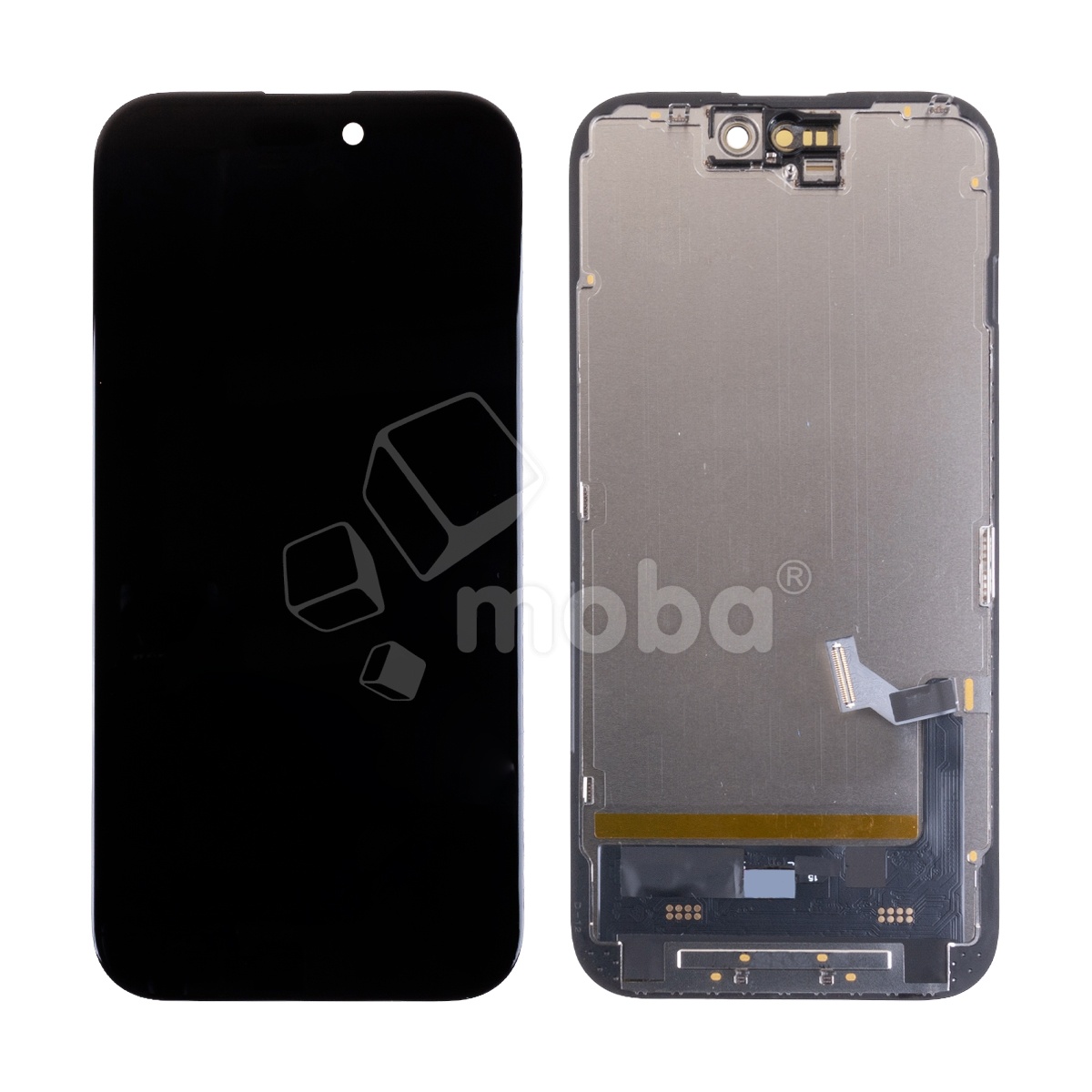 Дисплей для iPhone 15 (A3090) в сборе с тачскрином Черный - JCID (Soft OLED, Full HD COP, 850 Кд/м²) (с верификацией = с привязкой без ошибки)