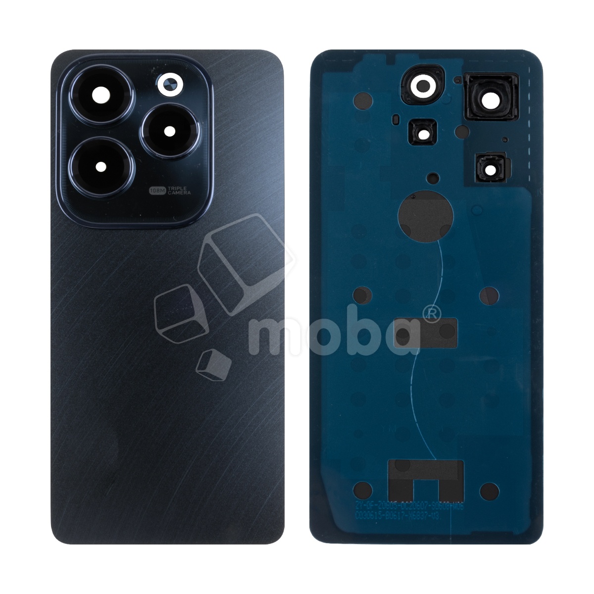 Задняя крышка для Infinix Hot 40 Pro (X6837) Черный - Премиум