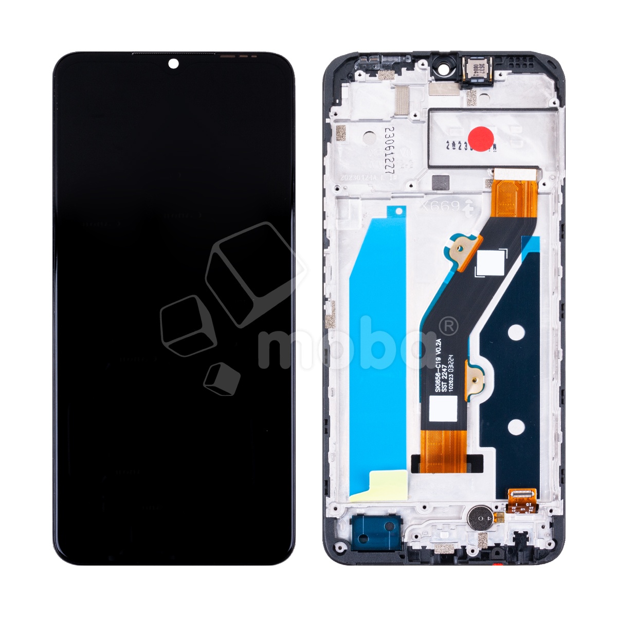 Дисплей для Infinix Hot 30i (X669D) модуль с рамкой Черный - OR (HD+, 300 Кд/м², 90 Гц)