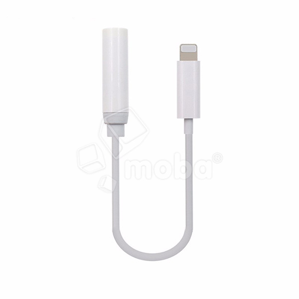 Адаптер Lightning - "3,5 мм" Jack (10.5 см, для iPhone) Белый