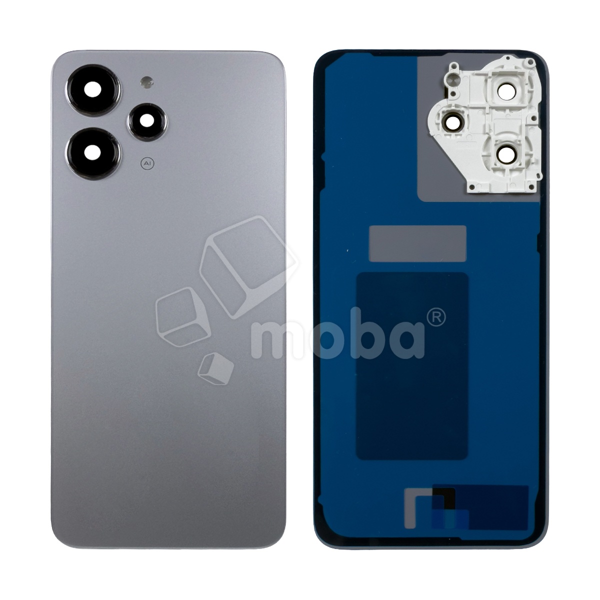 Задняя крышка для Xiaomi Redmi 12 4G (23053RN02Y) Серебро - Премиум
