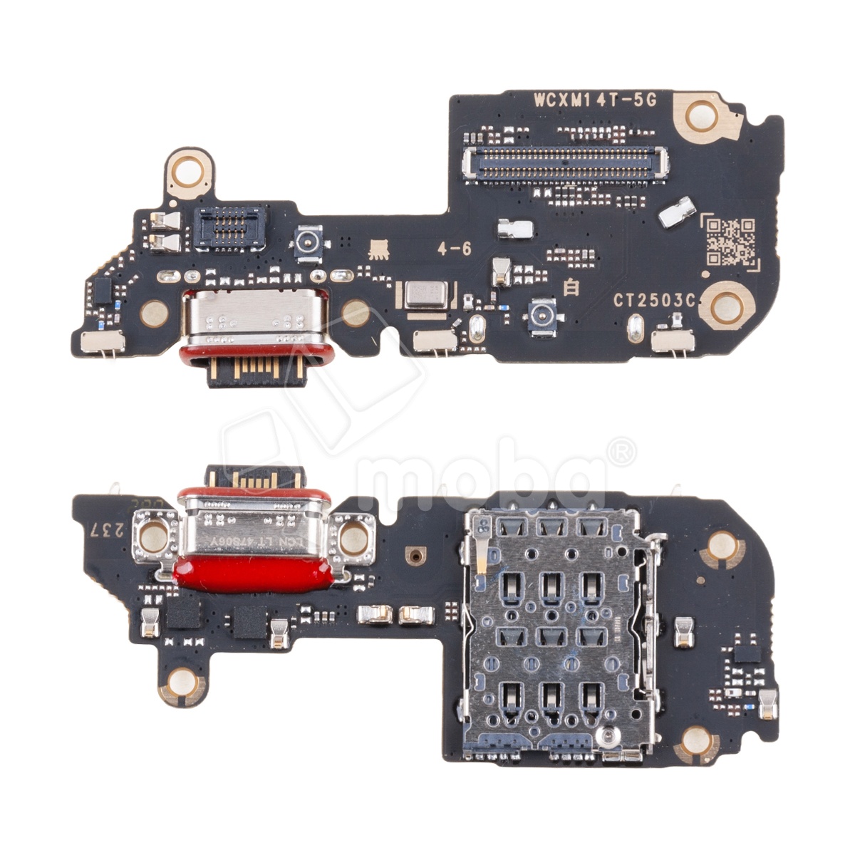 Шлейф для Xiaomi 14T (2406APNFAG) плата системный разъем/разъем SIM/микрофон