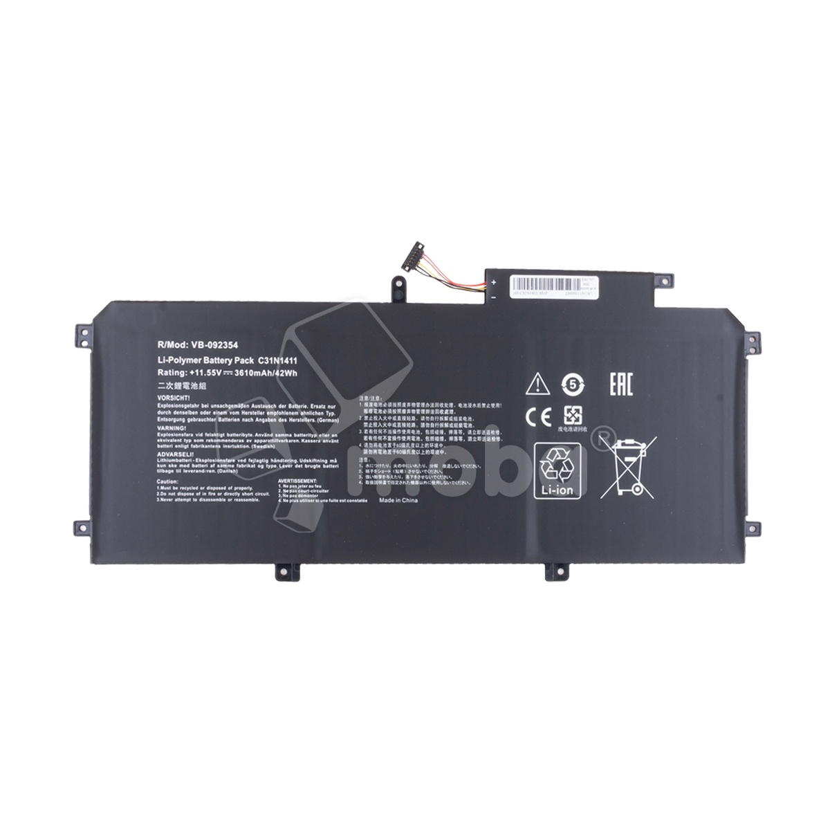 Аккумуляторная батарея для ноутбука Asus Zenbook UX305 (C31N1411) 3610 mAh