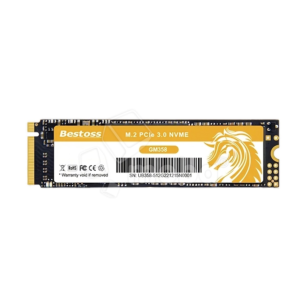 Внутренний SSD накопитель Bestoss GM328 512GB (PCI-E 3.0, M.2 2280 NVMe, NAND 3D TLC)