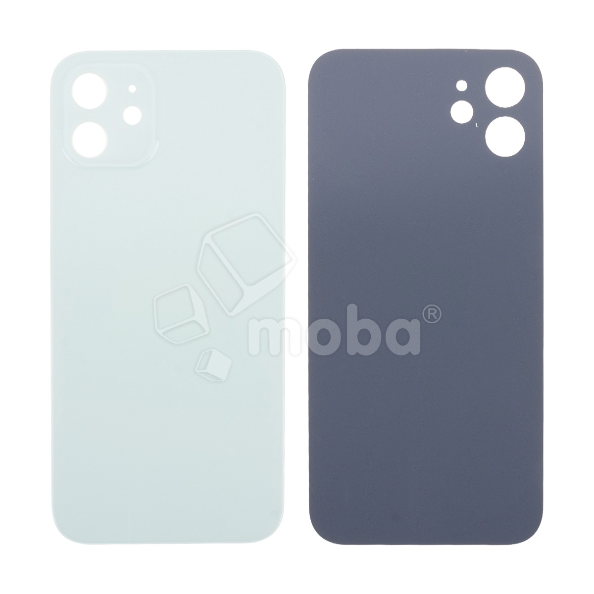 Задняя крышка для iPhone 12 (A2403) Зеленый (стекло, узкий вырез под камеру, логотип) - Премиум