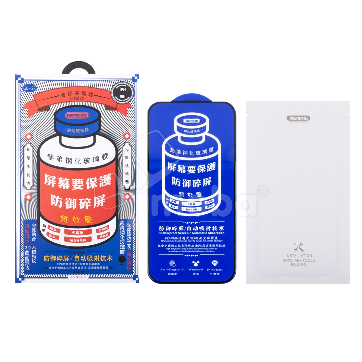 Защитное стекло Remax Medicine Glass GL-27 для iPhone 17 Pro/18 Pro Черный