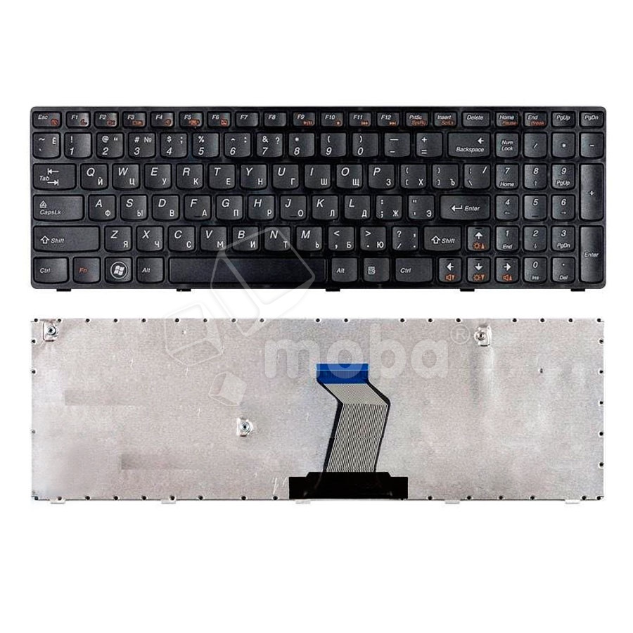Клавиатура для ноутбука Lenovo IdeaPad B570/B580/V570/Z570/Z575/B590 (с рамкой) Черный
