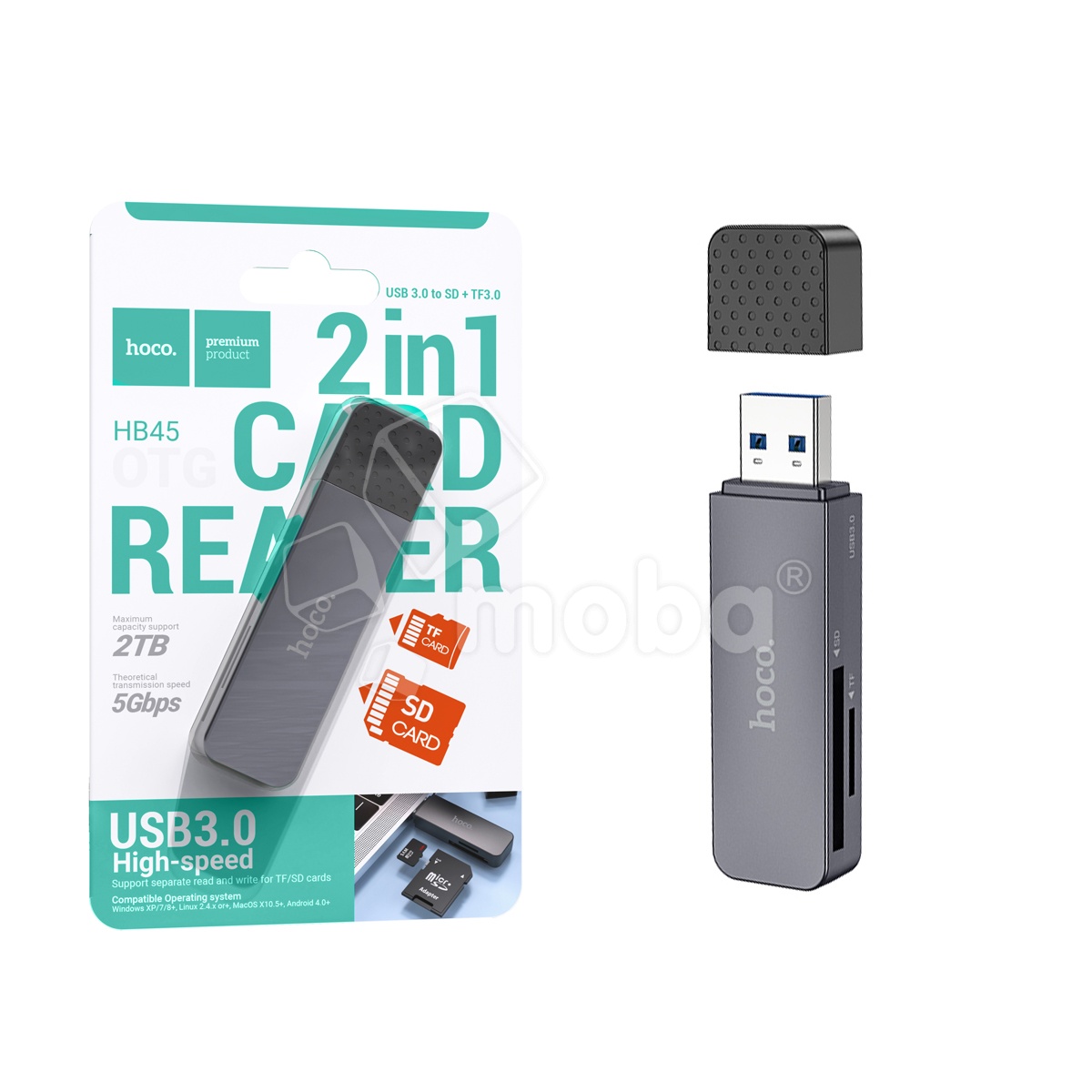 Карт-ридер Hoco HB45 (USB 3.0) Черный