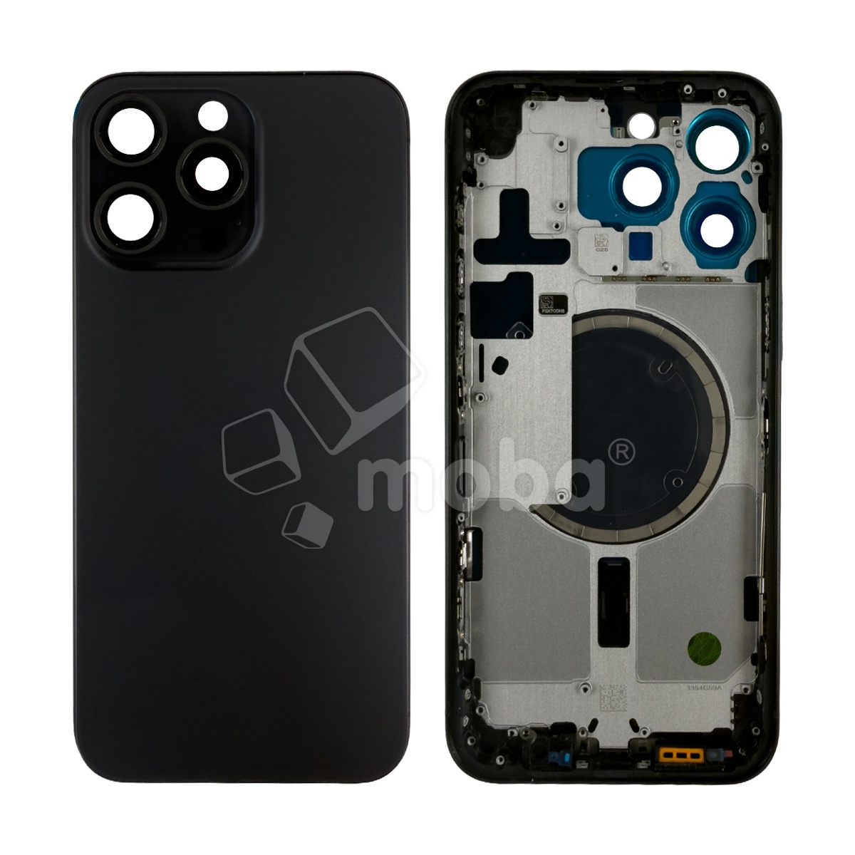 Корпус для iPhone 15 Pro Max (A3106) (1 Sim) Черный - Премиум